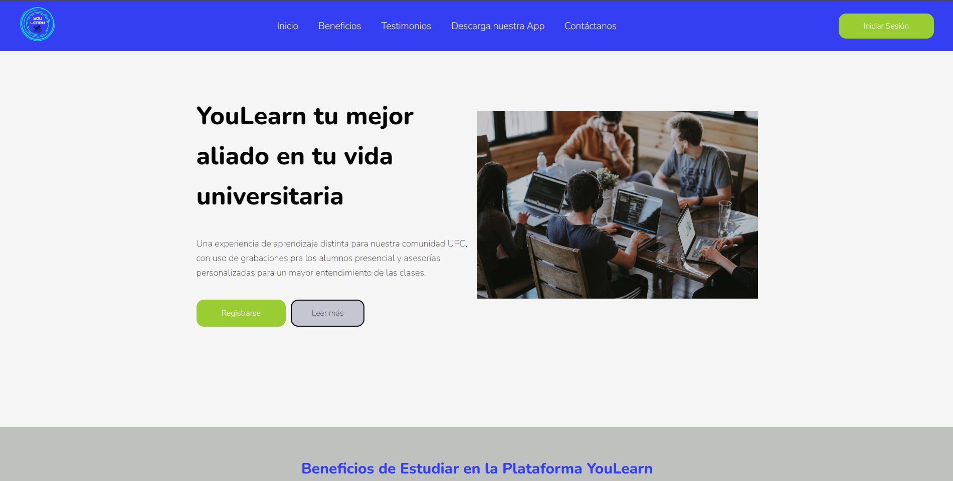 Study Up Landing Page